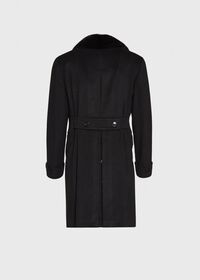 Paul Stuart Cashmere Double Breasted Overcoat with Rabbit Fur Collar, thumbnail 6