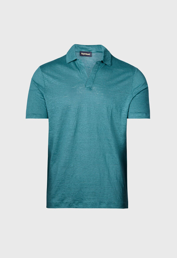 Paul Stuart Linen Jersey Johnny Collar Polo, image 1
