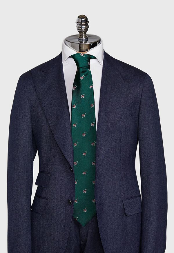 Paul Stuart Green Candy Cane Holiday Tie, image 2