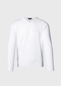 Paul Stuart Cotton Pique V-Neck Sweater, thumbnail 1