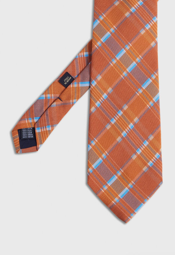 Paul Stuart Printed Silk Plaid Tie, image 1