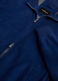 Paul Stuart Suede Bomber Jacket with Knit Trim, thumbnail 5