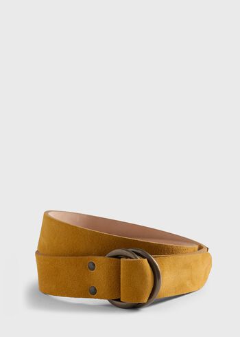 Paul Stuart Leather D-Ring Belt