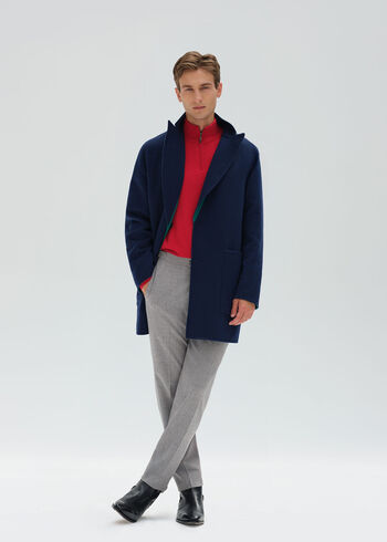 Paul Stuart Reversible Double Face Cashmere Overcoat