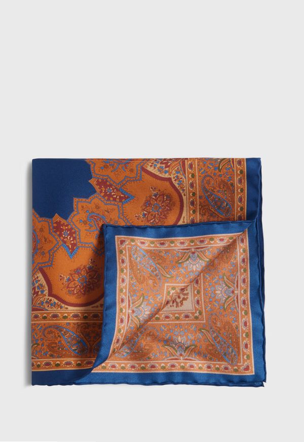 Paul Stuart Silk Twill Paisley Pocket Square, image 1