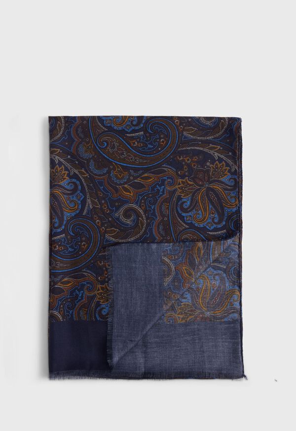 Paul Stuart Paisley Print Scarf, image 1