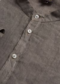 Paul Stuart Band Collar Washed Linen Shirt, thumbnail 3