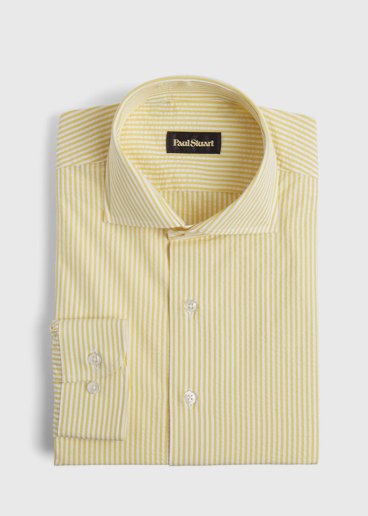 Yellow sales seersucker shirt