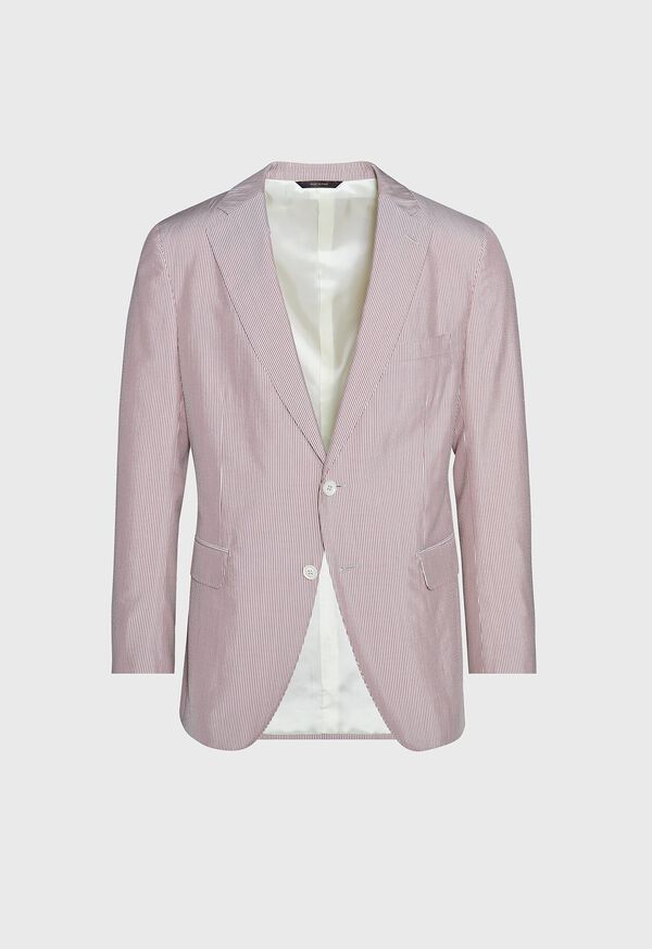 Paul Stuart Red and White Seersucker Suit, image 3