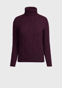 Paul Stuart Cashmere All Over Cable Turtleneck Sweater, thumbnail 1