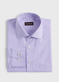 Paul Stuart Small Check Cotton Dress Shirt, thumbnail 1
