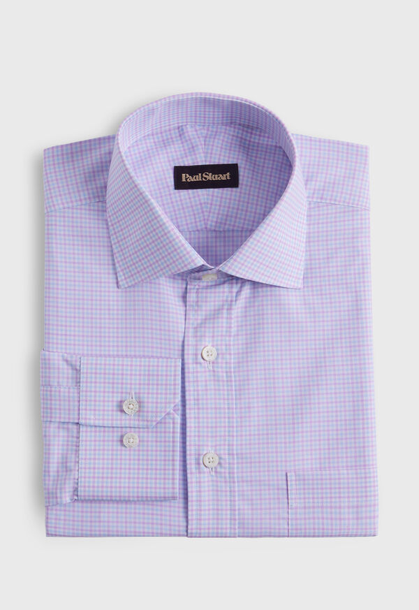 Paul Stuart Small Check Cotton Dress Shirt, image 1