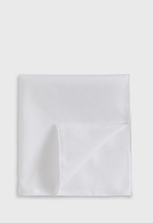Paul Stuart White Cotton Handkerchief, image 1
