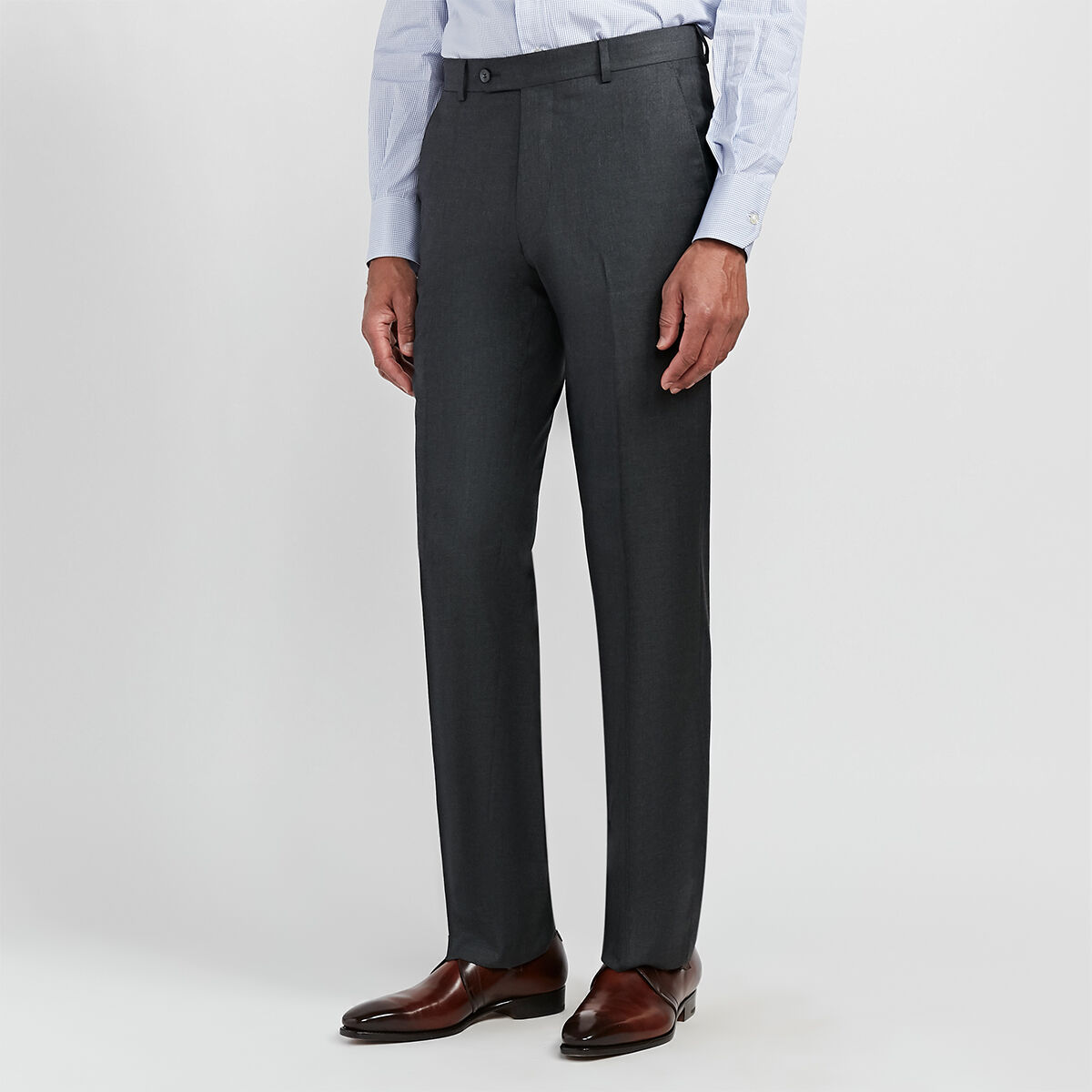Dark Grey Super 110s Wool Trouser