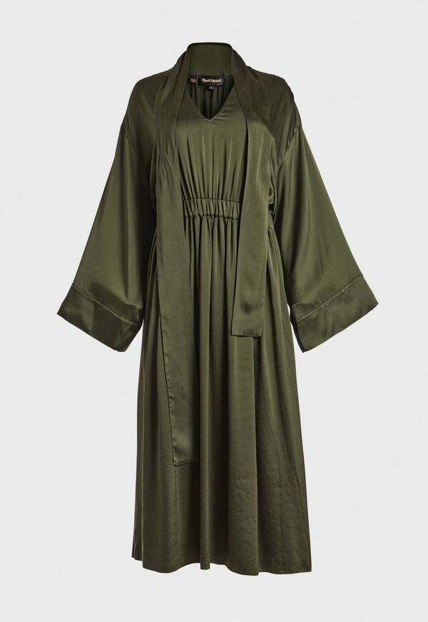 Paul Stuart Washed Silk Kimono Sleeve Dress, image 3