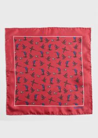 Paul Stuart Silk Hunting Scene Pocket Square, thumbnail 2