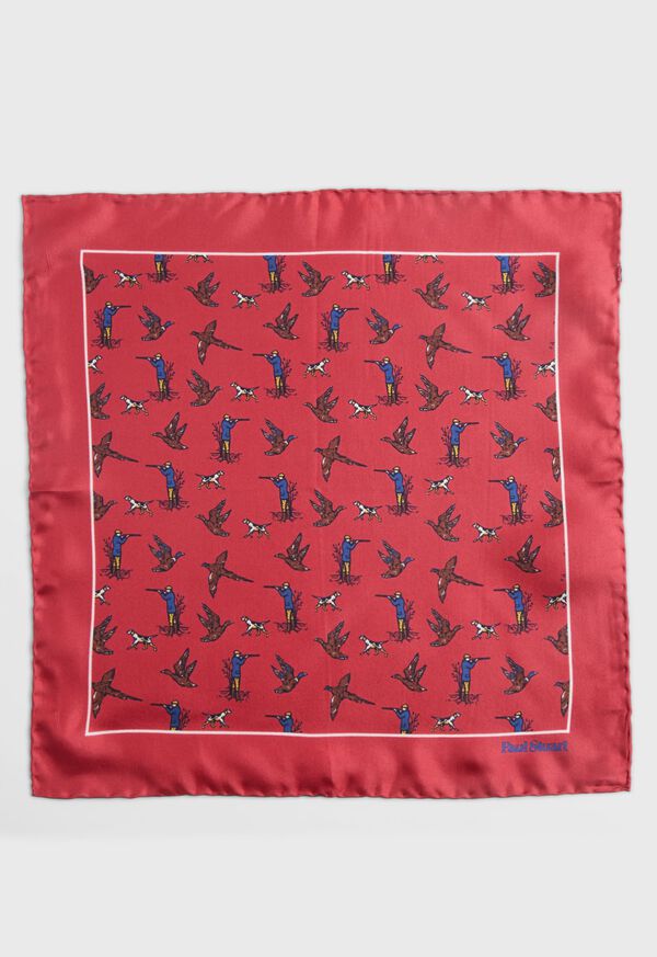 Paul Stuart Silk Hunting Scene Pocket Square, image 2