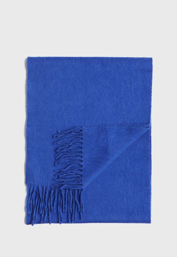 Paul Stuart Cashmere Solid Color Scarf with Embroidered Logo, image 16