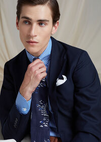 Paul Stuart White Cotton Pocket Square, thumbnail 3