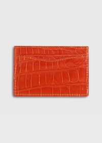 Paul Stuart Glazed Alligator Flat Card Case, thumbnail 2