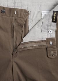 Paul Stuart Solid Mocha Plain Front Pant, thumbnail 2