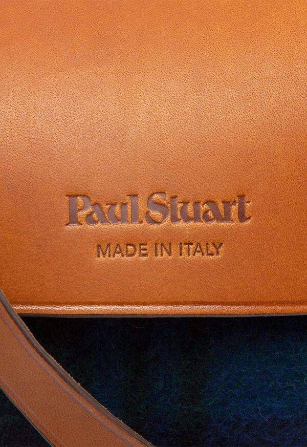 Paul Stuart Vintage Leather Stadium Bag with Blanket, image 2
