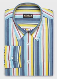 Paul Stuart Cotton Multi Stripe Sport Shirt, thumbnail 1