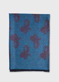 Paul Stuart Jacquard Paisley Wool Blend Scarf, thumbnail 1