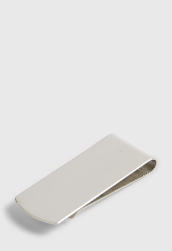 Paul Stuart Sterling SIlver Engine Turned Money Clip, image 1