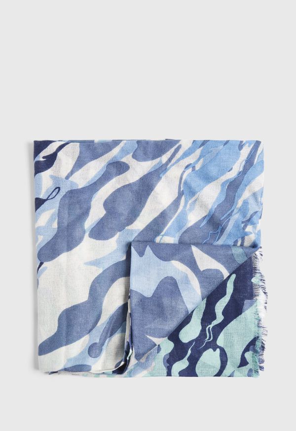 Paul Stuart Camo Print Scarf, image 1