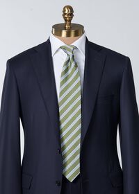 Paul Stuart Woven Silk & Cotton Stripe Tie, thumbnail 3