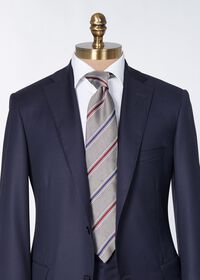 Paul Stuart Woven Silk Textured Stripe Tie, thumbnail 2