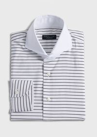 Paul Stuart Contrast Collar Horizontal Stripe Dress Shirt, thumbnail 1