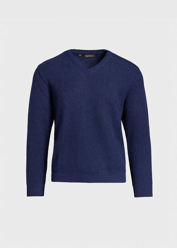Paul Stuart Classic Alpaca Links V-Neck Sweater