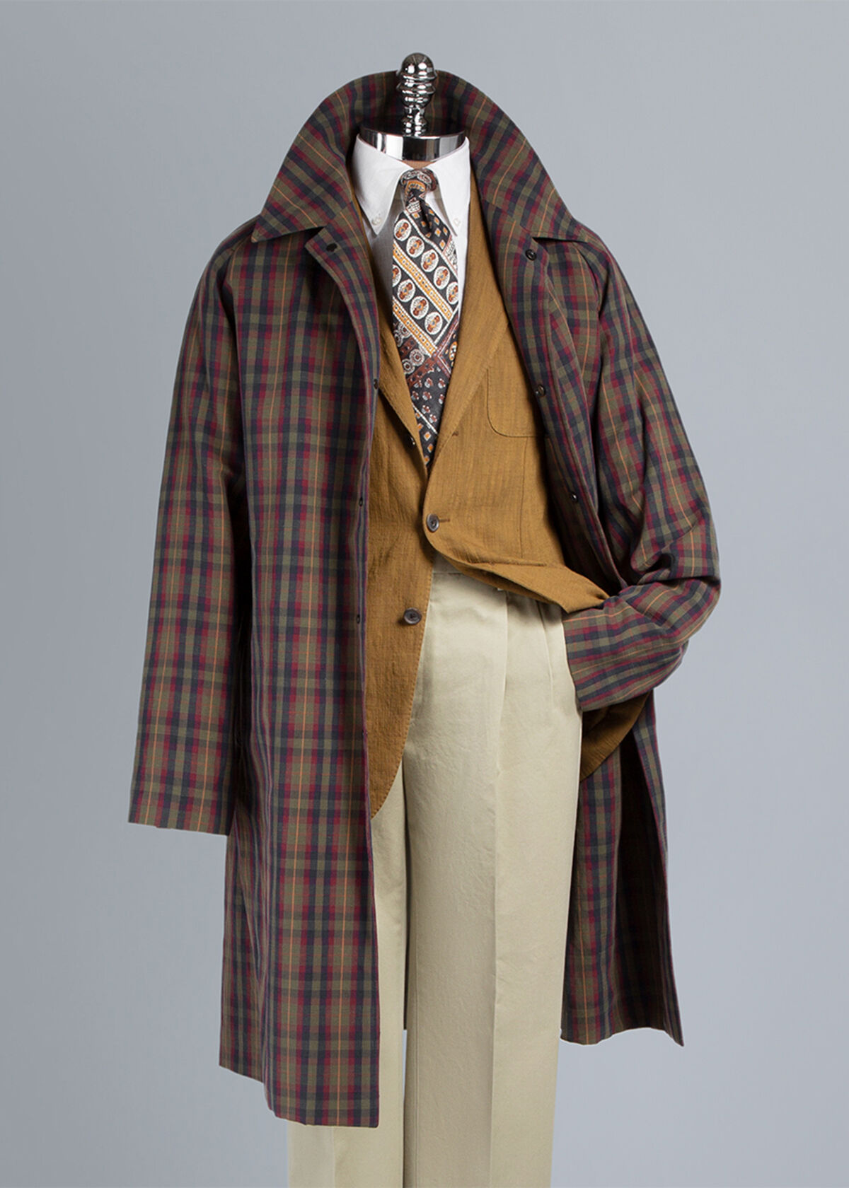 Mens checkered trench clearance coat