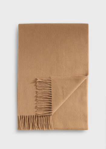 Paul Stuart Cashmere Scarf with Man on the Fence Logo