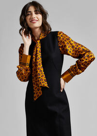 Paul Stuart Silk Leopard Print Blouse, thumbnail 3