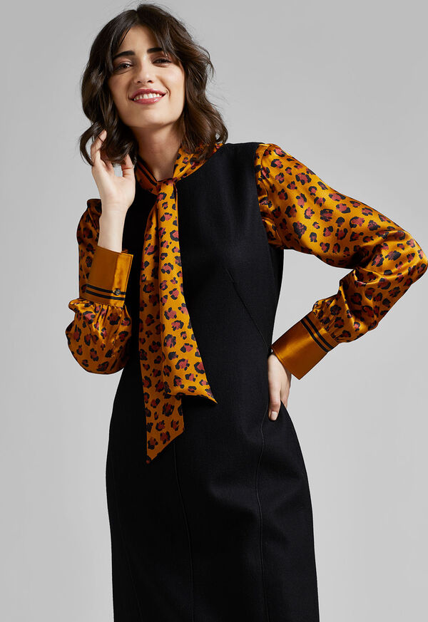 Paul Stuart Silk Leopard Print Blouse, image 3