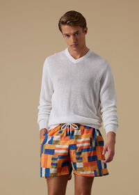 Paul Stuart Abstract Print Swim Trunk, thumbnail 2