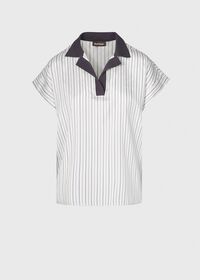 Paul Stuart Striped Blouse, thumbnail 1