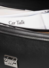 Paul Stuart Single Gusset Briefcase With Curved Front Pocket, thumbnail 6