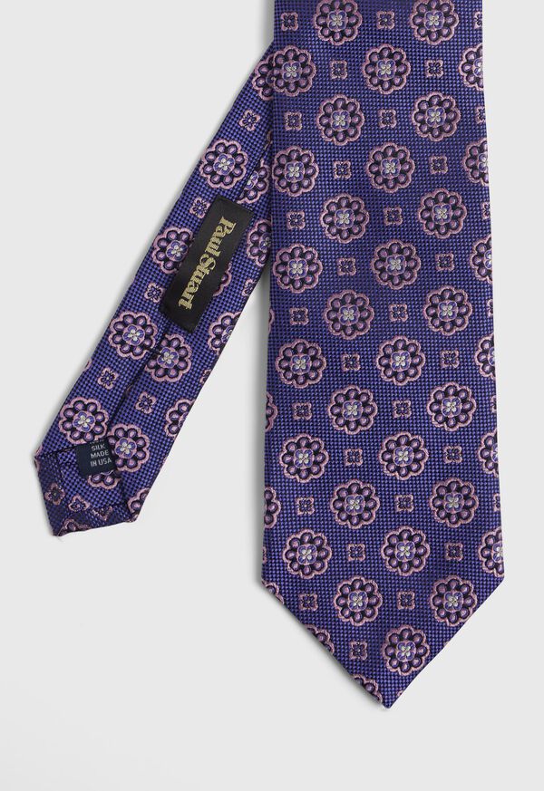 Paul Stuart Woven Floral Medallion Tie, image 1