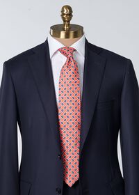 Paul Stuart Printed Silk Jacquard Small Pine Tie, thumbnail 2