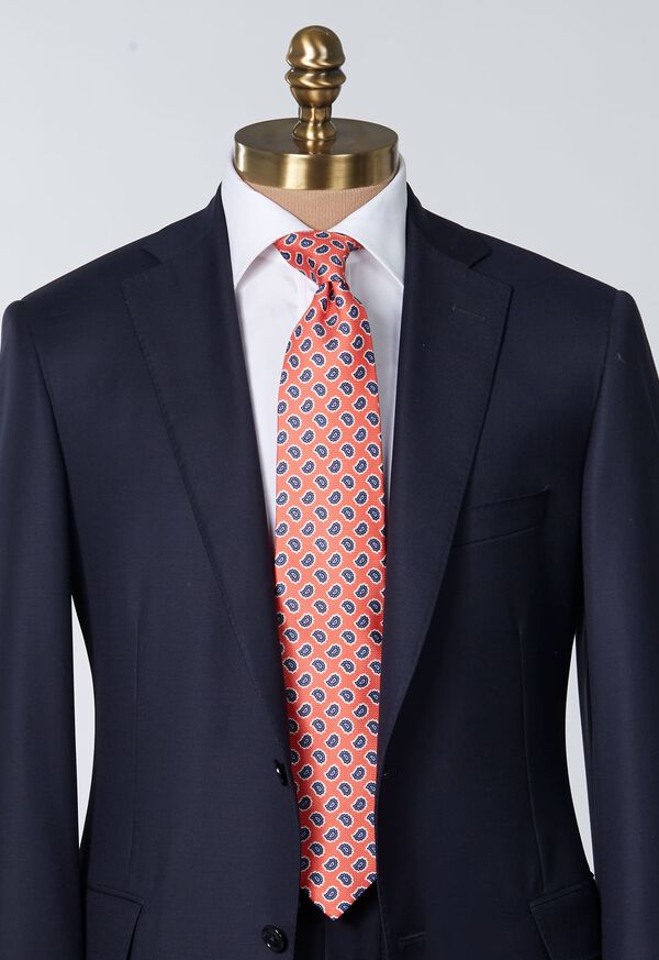 Paul Stuart Printed Silk Jacquard Small Pine Tie, image 2