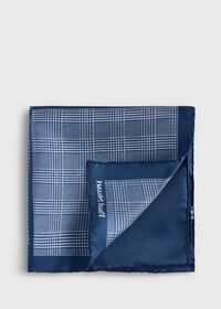 Paul Stuart Printed Silk Glenn Plaid Pocket Square, thumbnail 1