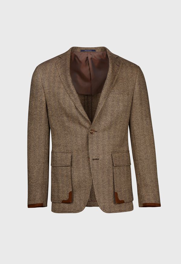 Paul Stuart Herringbone Linen & Wool Highlander Jacket
