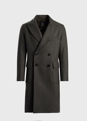 Paul Stuart Raised Wool Twill Double Breasted Coat