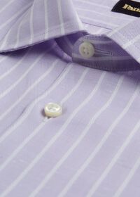 Paul Stuart Cotton & Linen Striped Dress Shirt, thumbnail 2