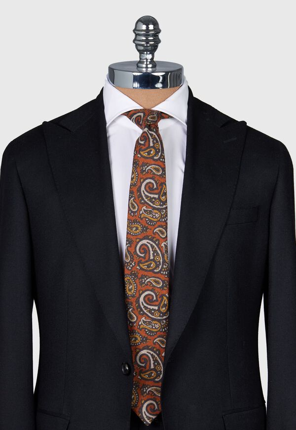 Paul Stuart Printed Wool Paisley Tie, image 2