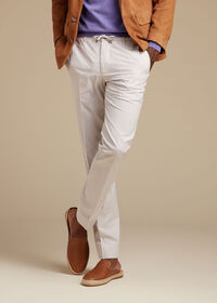Paul Stuart Tan and White Drawstring Seersucker Pant, thumbnail 2